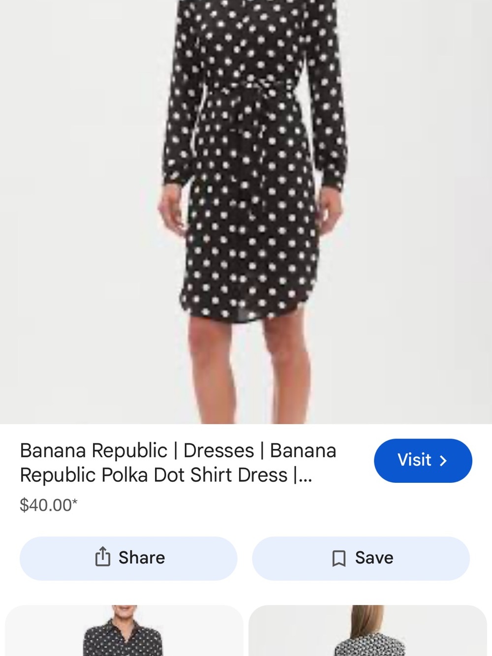 Banana Republic Black and White Polka Dot Midi Dress